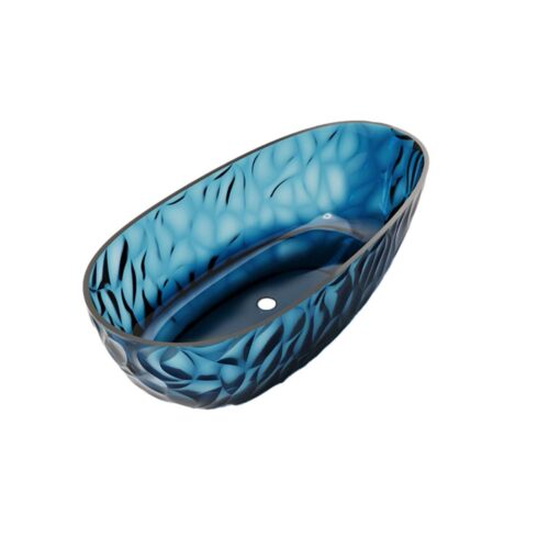Baignoire bleu transparent en hydroaluminite Seiko maintien chaleur bain